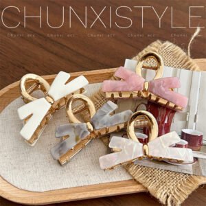 half metal acetate small hair claw